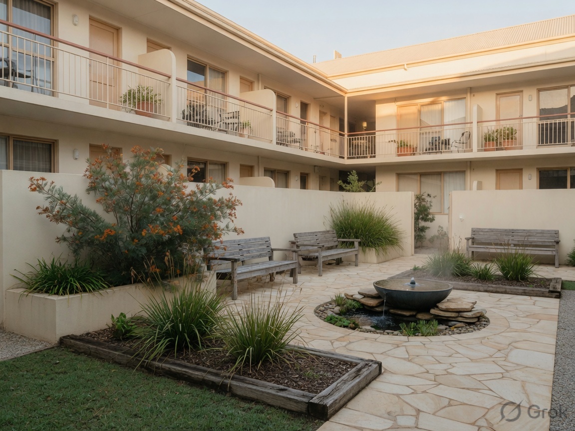 Strata courtyard with native planting